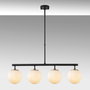 Opviq Fazli - 10425 Lámpara de araña ajustable en negro, dorado y blanco